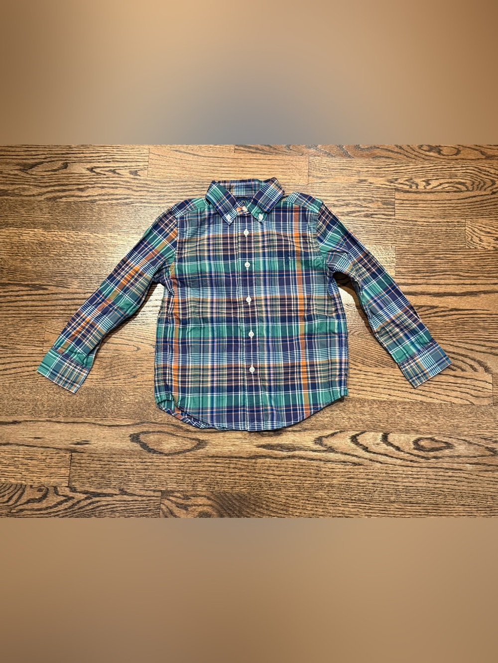 Polo Ralph Lauren Boys’ 4T Plaid Button Down Long Sleeve Shirt